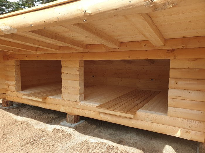 Solid timber F1, gable roof