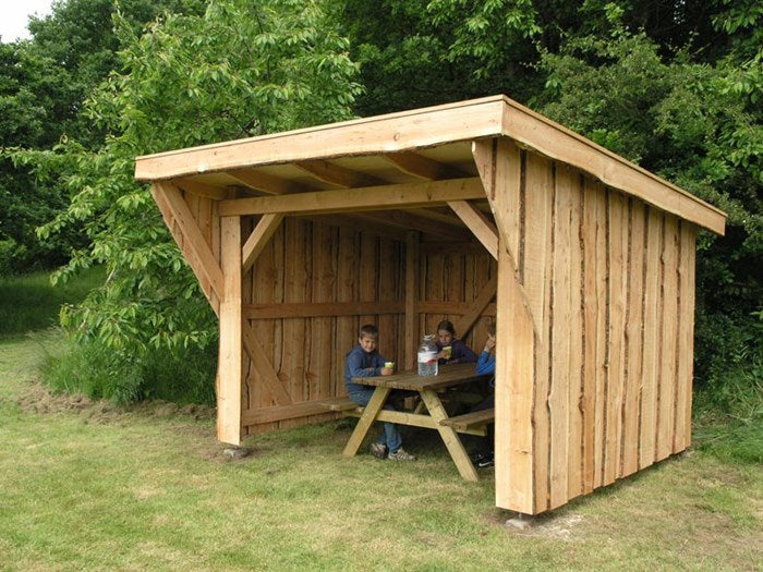 Højt shelter eller skur til madpakker, golf shelter eller bare læ