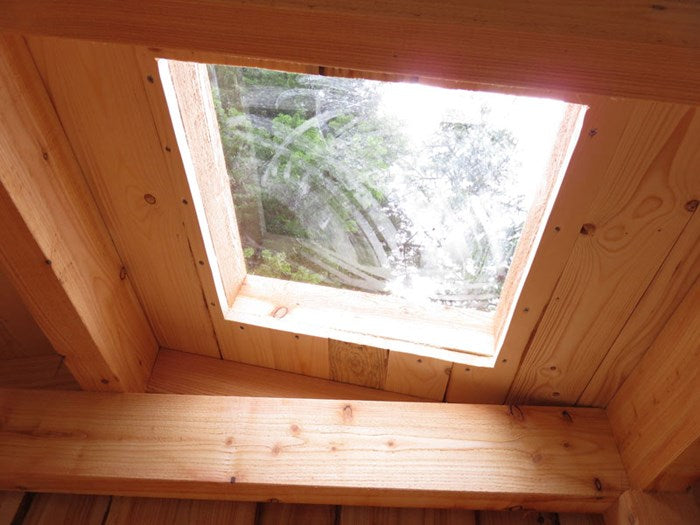 Skylight in shelter